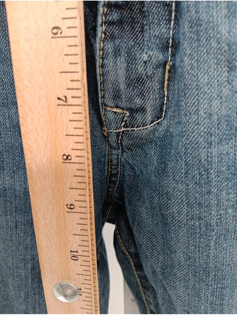 Flypaper Jeans Mens 34×32 Blue Denim Distressed Straight Y2K Casual Medium Wash